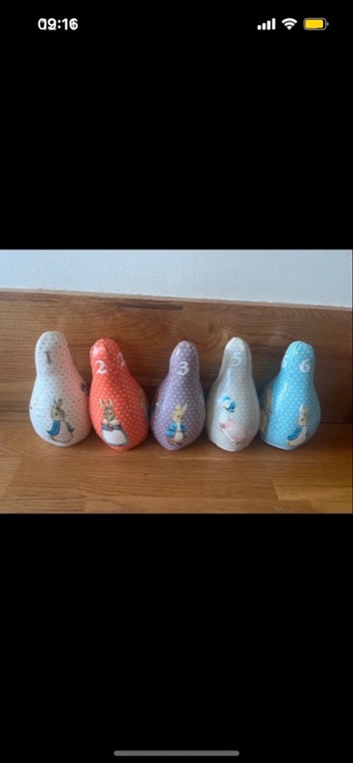 Set de quilles Pierre Lapin - Petit Jour Paris - état impeccable - photo numéro 3