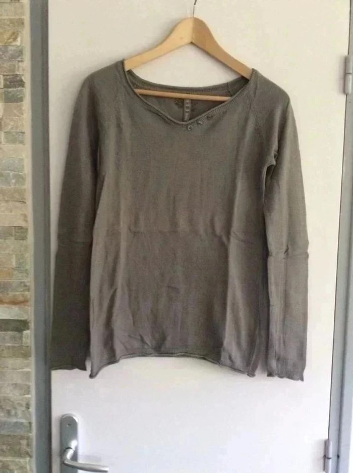 Pull gris/kaki 36