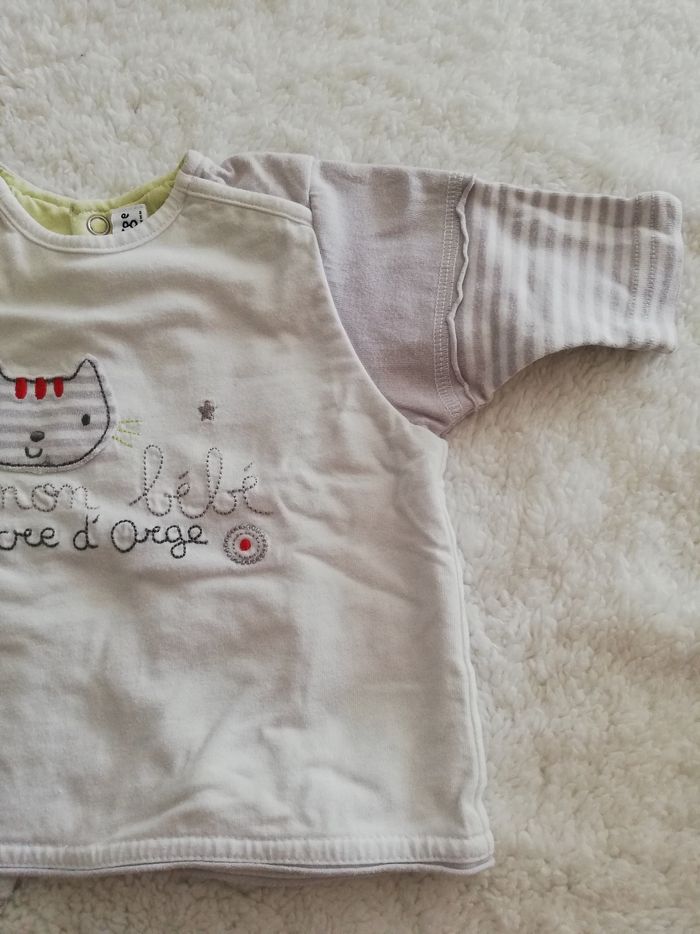 Tee shirt manche longue garçon 1 mois sucre d'orge - photo numéro 2