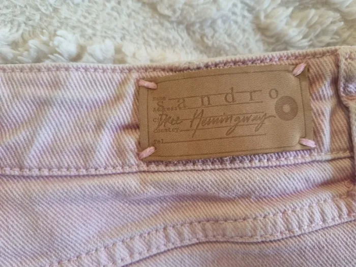 Original Short Sandro tie dye rose pastel blanc avec laçage sur les cotés impeccable! T S/ 36 - photo numéro 4