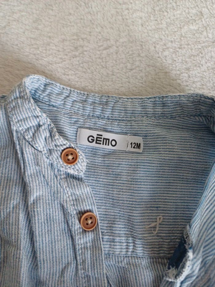 Chemise bleu 12 mois Gemo - photo numéro 2
