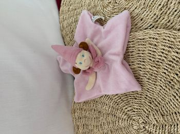 Doudou plat étoile rose lutin fée NICOTOY