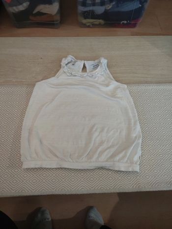 Débardeur Okaïdi blanc 8 ans