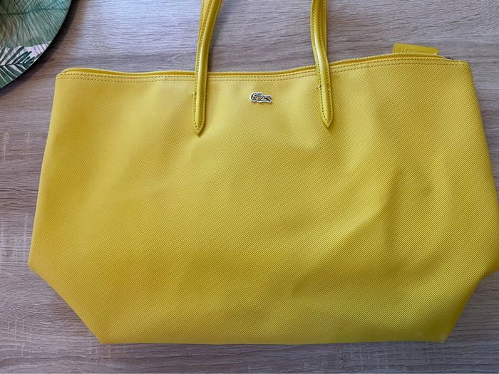 Grand sac cabas Lacoste jaune - photo numéro 6