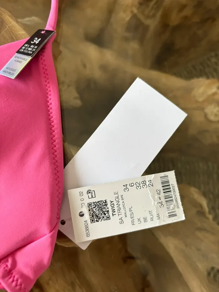 Haut de maillot de bain Etam rose triangle Mallorca 34 - photo numéro 5