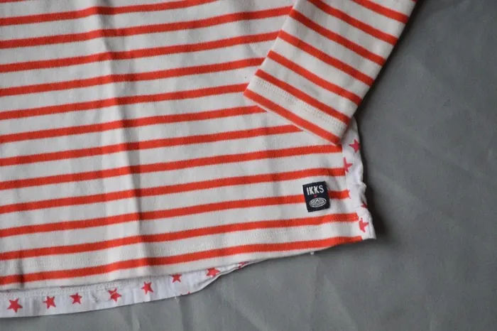 T-shirt IKKS Fille Rayé Étoiles Rouge & Blanc 5 ans - photo numéro 3