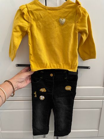 Ensemble pull et jean 12 mois