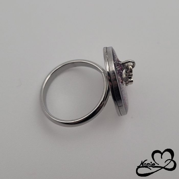 Bague ajustable ovale argentée avec une clé 🔑 - photo numéro 5