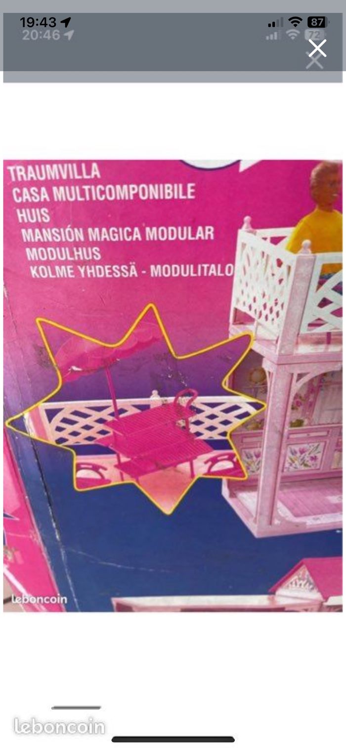 Maison barbie 3en1 vintage - photo numéro 2