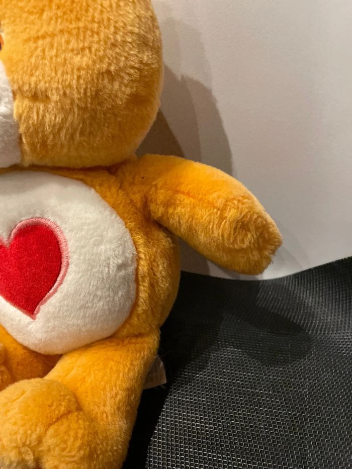 Peluche Bisounours orange Care Bears Grosbisou cœur Jemini 2004 30cm - photo numéro 13
