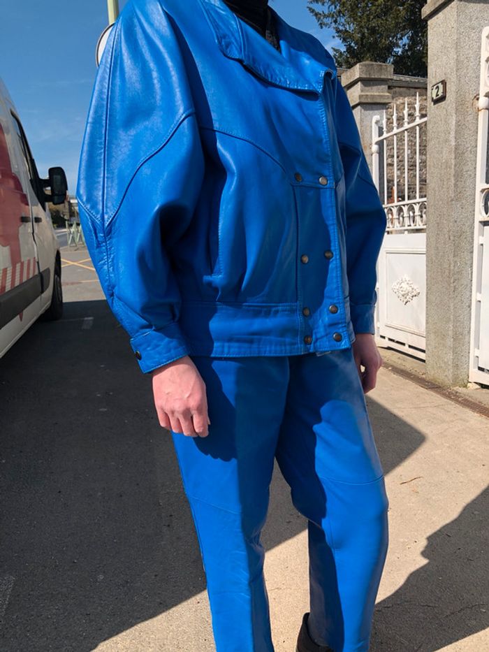 Veste et pantalon bleu électrique - photo numéro 2