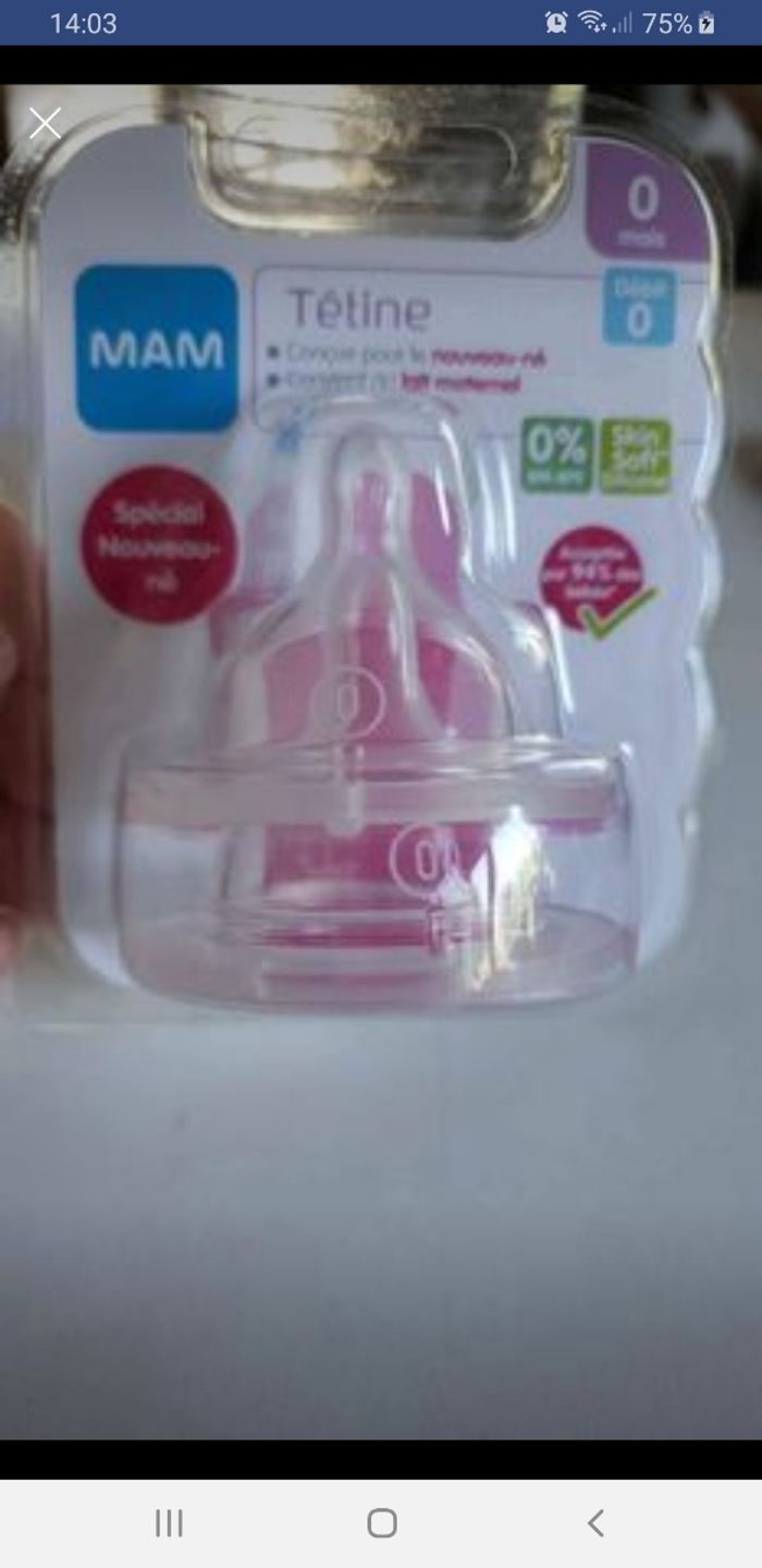 Tétine MAM debit 0