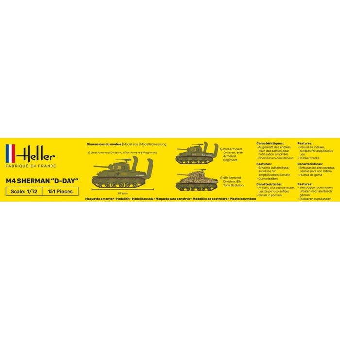 Maquette HELLER 56892 char starter kir M4 Sherman D-DAY échelle 1/72 - photo numéro 2