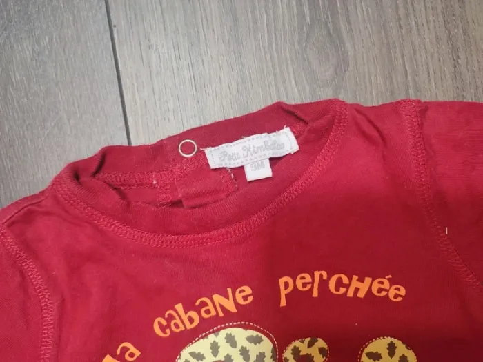 T-shirt manches longues petit Kimbaloo 9 mois - photo numéro 2