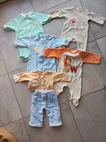 Lot de 5 pyjamas en velours 3 mois Disney
