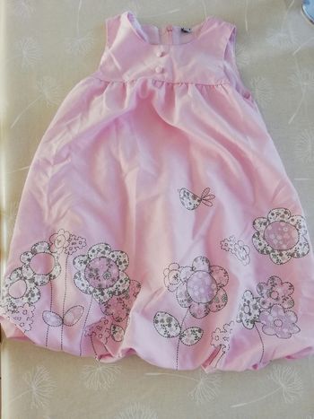 Robes ballon rose sans manches 23 mois