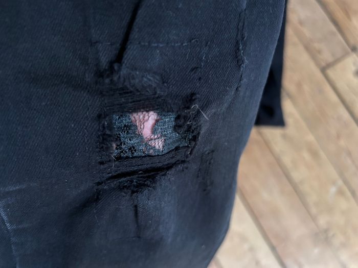 Jeans noir troué avec dentelle 42 VS Miss - photo numéro 6