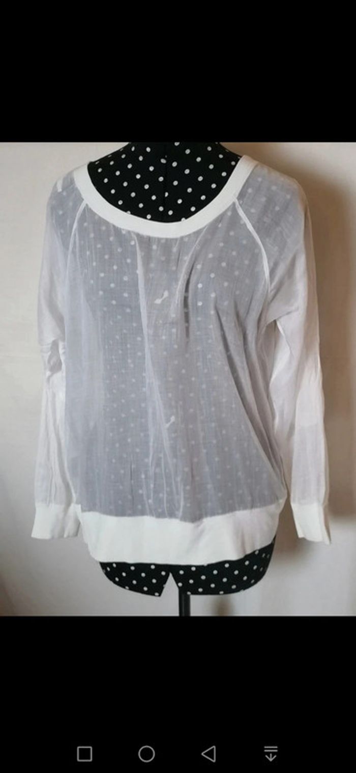 Top / haut blanc transparent Taille L Pablo - photo numéro 2