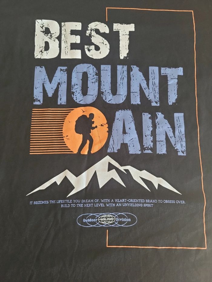 Tshirt neuf Best Mountain noir L - photo numéro 4