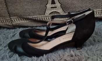 Escarpins noir cuir 40