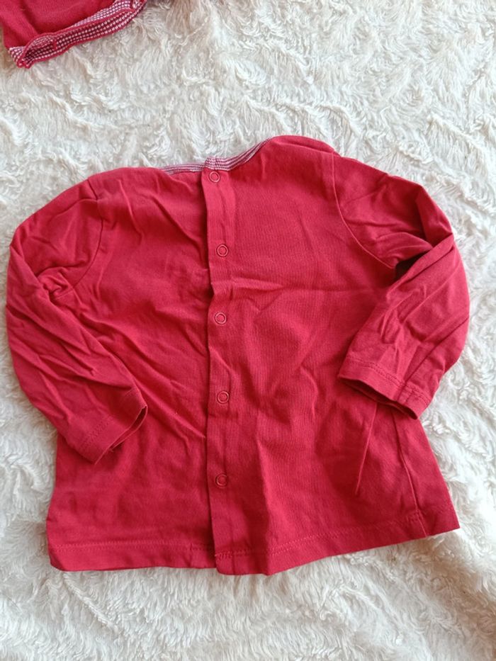 Ensemble 5 pièces (robe+boomer+tee shirt+gilet+chapeau) Fille 6 mois oiseau mer Sergent major - photo numéro 12