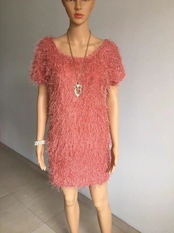 Robe vieux rose neuve à manches courtes Molly Bracken taille unique