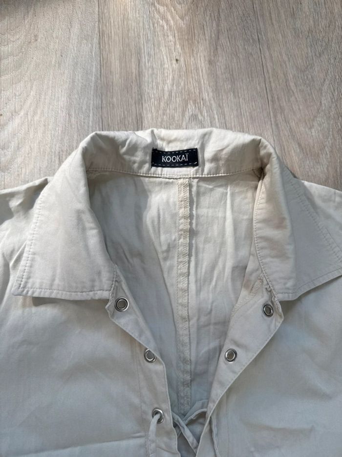 Robe saharienne KOOKAÏ en coton beige – Taille 38/40 très bon état - photo numéro 3