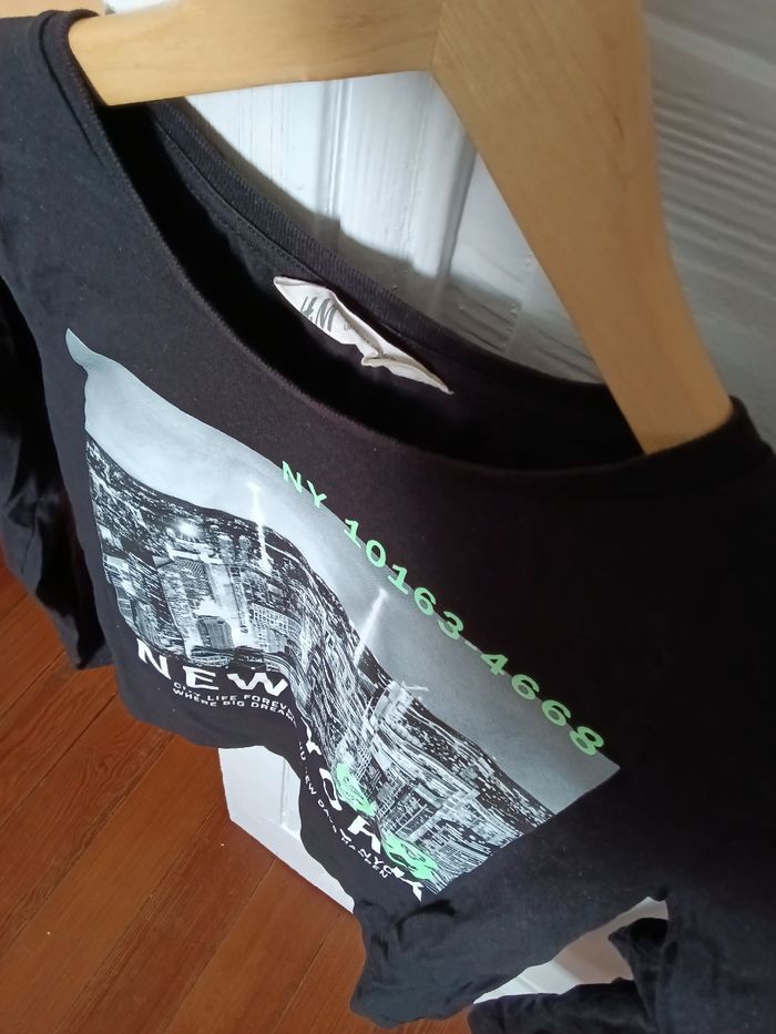 Tee-shirt H&M noir et multicolore - photo numéro 2