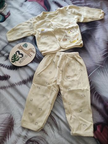 Pyjama d'été 2 pièces jaune, mixte, 3 mois, neuf