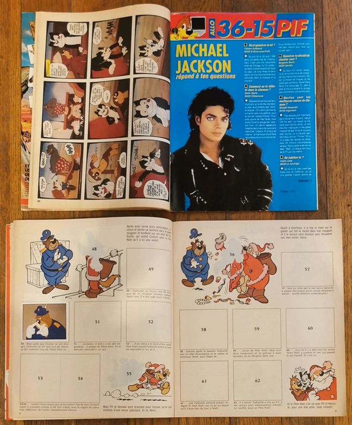 Ancien pif gadget avec album pif et hercule + poster Michael Jackson N°1093 1990 vintage - photo numéro 7