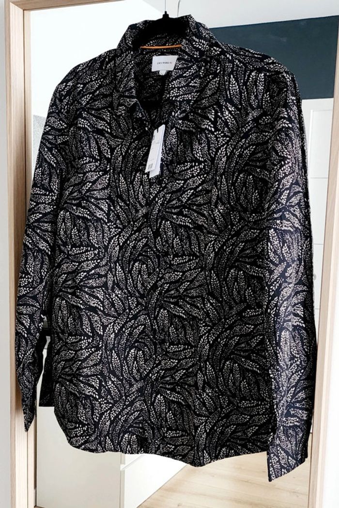 Chemise à  motifs noire et beige taille L Devred