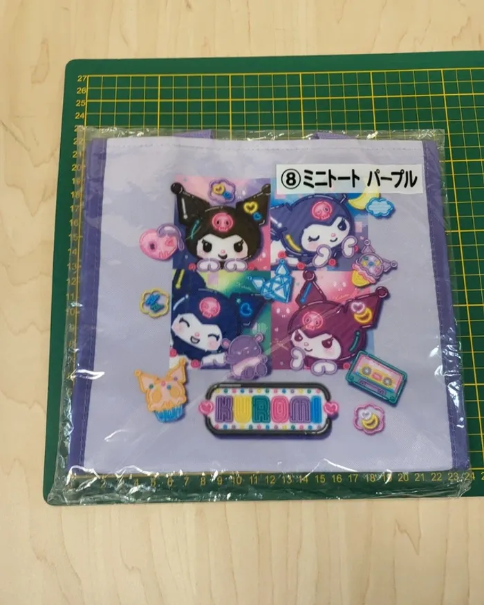 Mini tote bag Sanrio Kuromi néon mauve - photo numéro 3