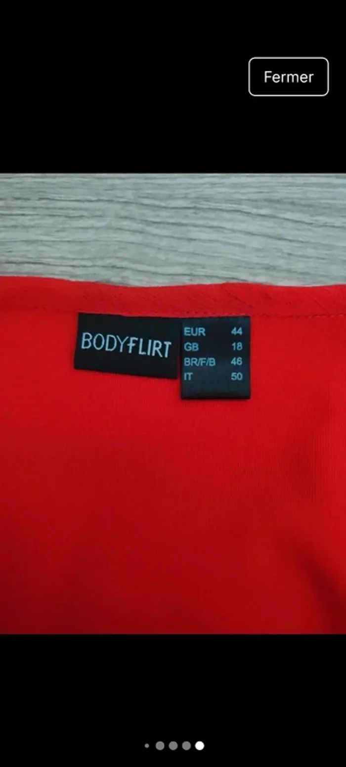 Robe taille 44 rouge marque body flirt - photo numéro 6