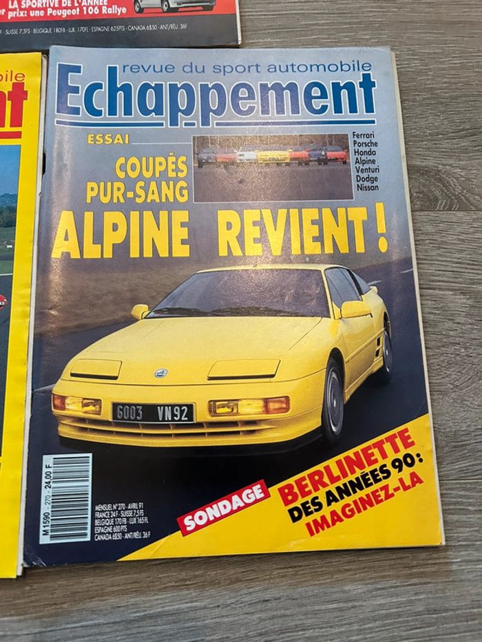 Lot 3 magazine Vintage Échappement Ancien - photo numéro 3