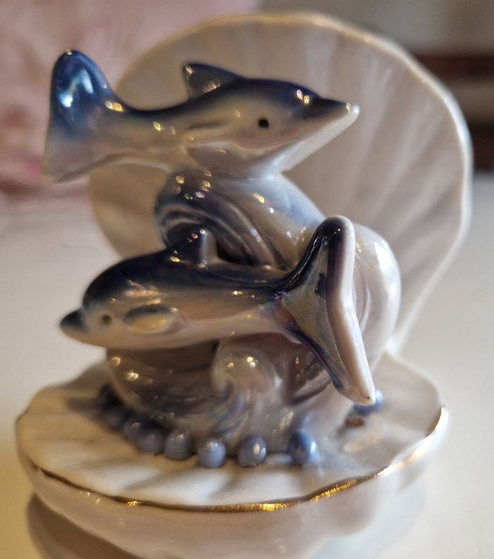 Décoration vintage dauphins dans une coquille - photo numéro 5