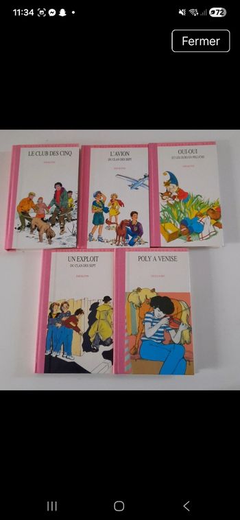 Lot de livres bibliothèque rose