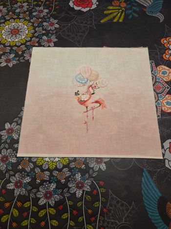 Panneau couture flament rose