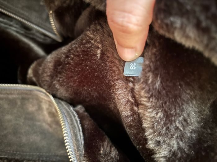 Veste marron effet moumoute - photo numéro 4