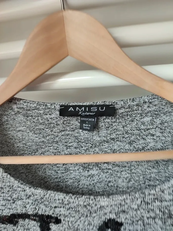Joli pull chiné L - photo numéro 4