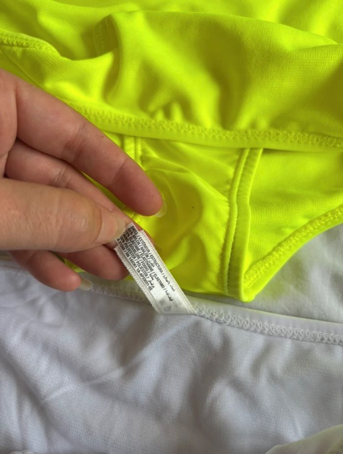 Lot 2 bas de maillots de bain bikini blanc jaune fluo Ardene taille L/40 neuf - photo numéro 9