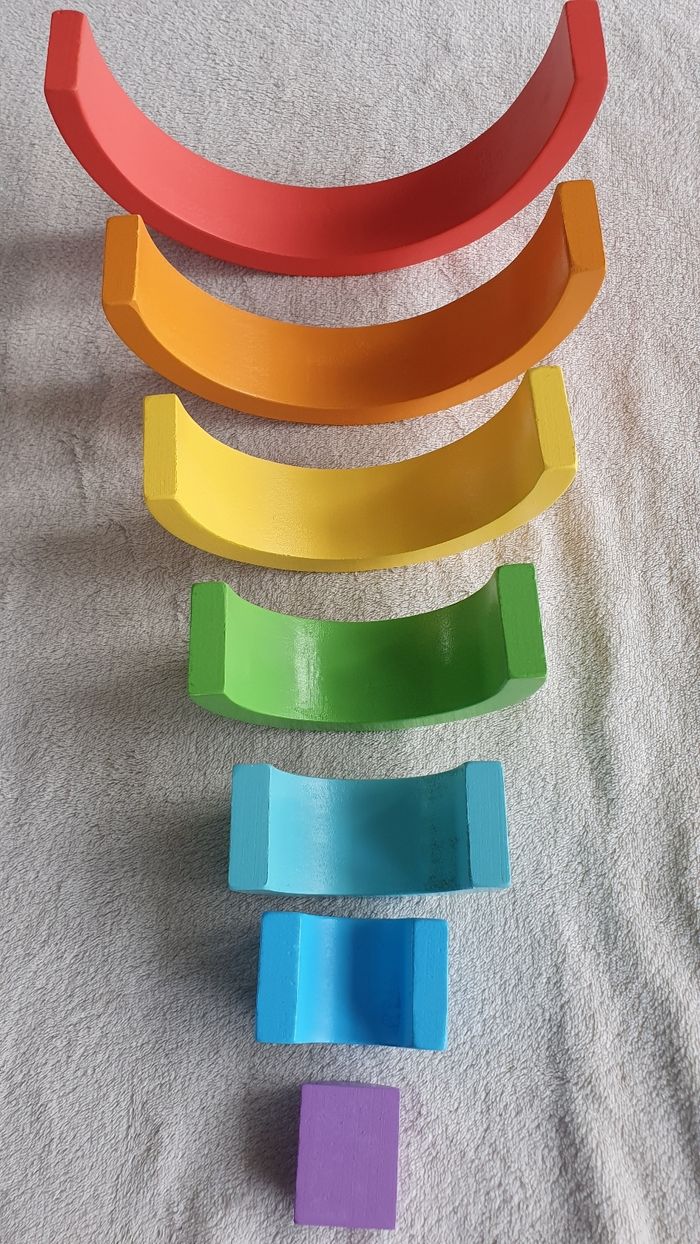 Arc-en-ciel en bois - photo numéro 3