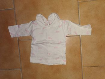 Haut bicolore col Claudine 1mois