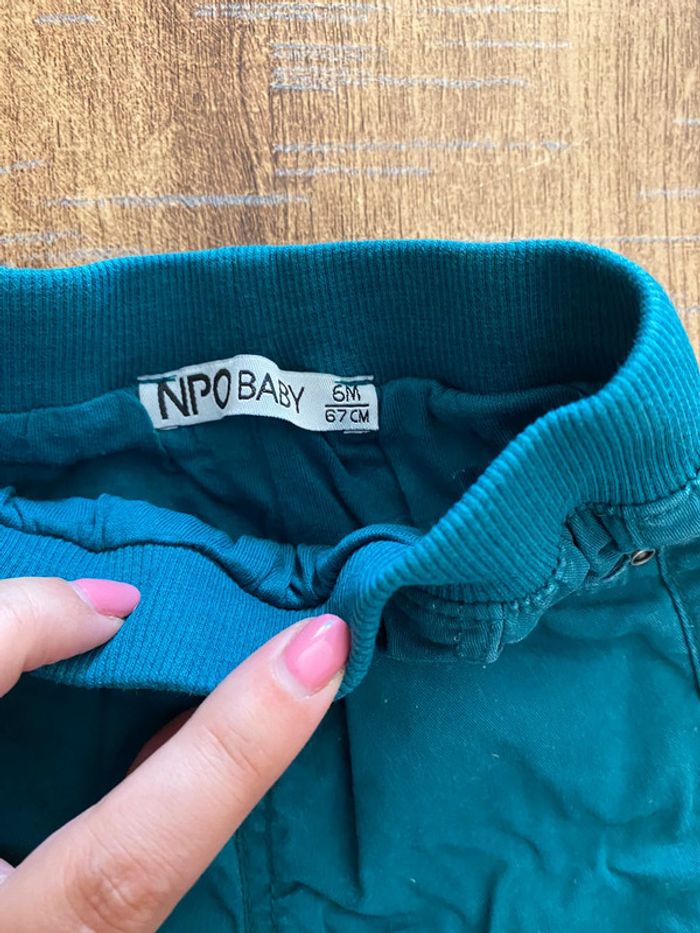 Pantalon vert NPO baby bébé garçon 6 mois - photo numéro 2