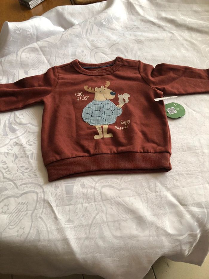 Lot de 3 sweat-shirt neuf C&A taille 6/9mois 74 cm - photo numéro 5