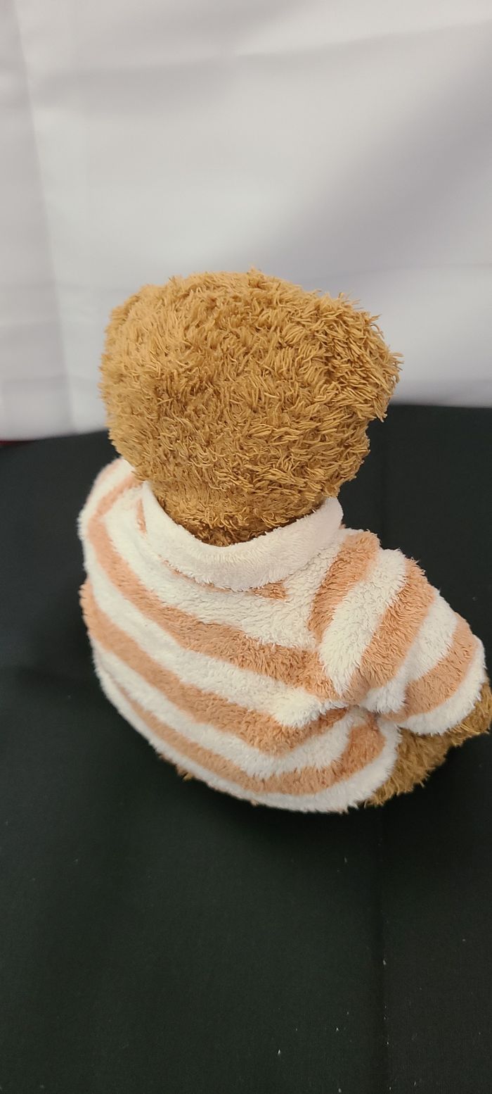 DOUDOU OURS Marron T Shirt Raye 16 Cm BABY NAT - photo numéro 6