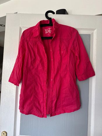 Jolie chemise fushia légère été femme 40 casual