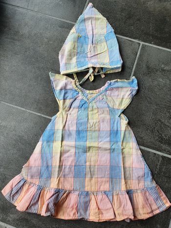 Robe et foulard  3 mois fille