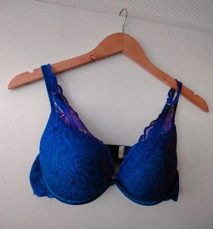 Soutien-gorge bleu indigo In Extenso - photo numéro 5