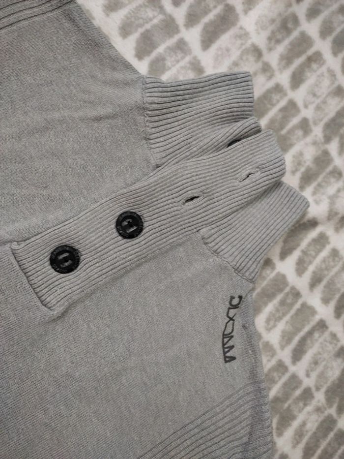 Pull fin col roulé camionneur gris Deeluxe taille 40 L - photo numéro 3