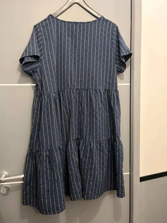 Robe femme  Shein Curve 1XL bleu marine blanc - photo numéro 5